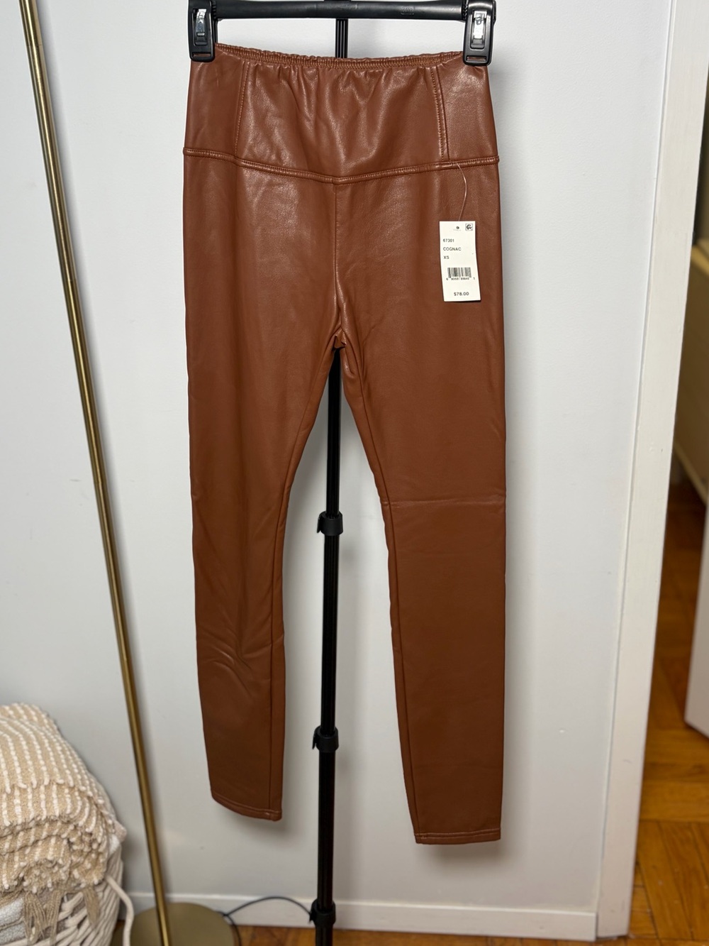 bagatelle Brown Faux Leather Leggings